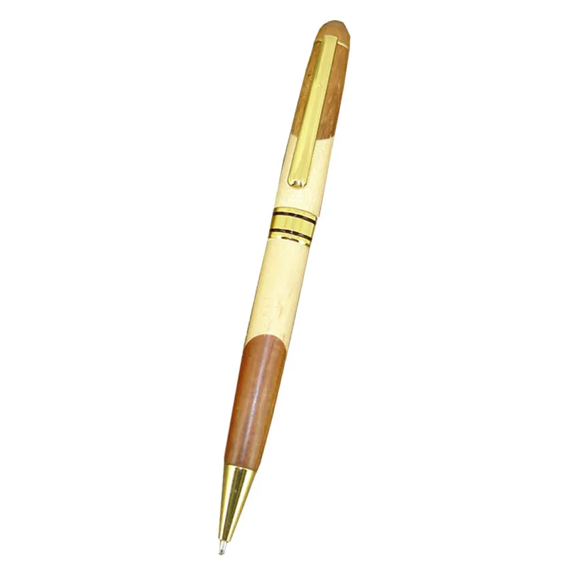 

ACMECN Cool Design Writing Instrument Ball Pen Hand-made Natural Eco-friendly Maple & Rosewood Patchwork Wooden Ballpoint Pen