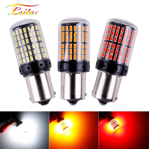 4 шт 3014 144smd CanBus S25 1156 BA15S P21W светодиодный BAY15D BAU15S PY21W lamp T20 светодиодный 7440 W21W светодиодный лампы для указателя поворота