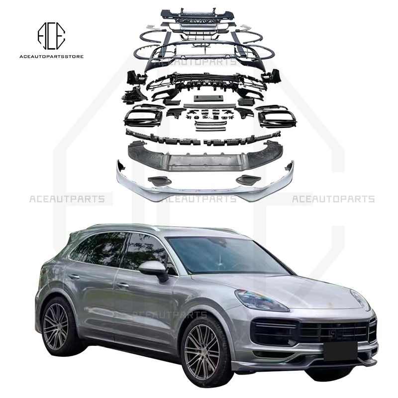 

For Porsche Cayenne Turbo 9Y0 Body Kit Front and Rear Bumper Lip Diffuser Wheel Eyebrow High Quality