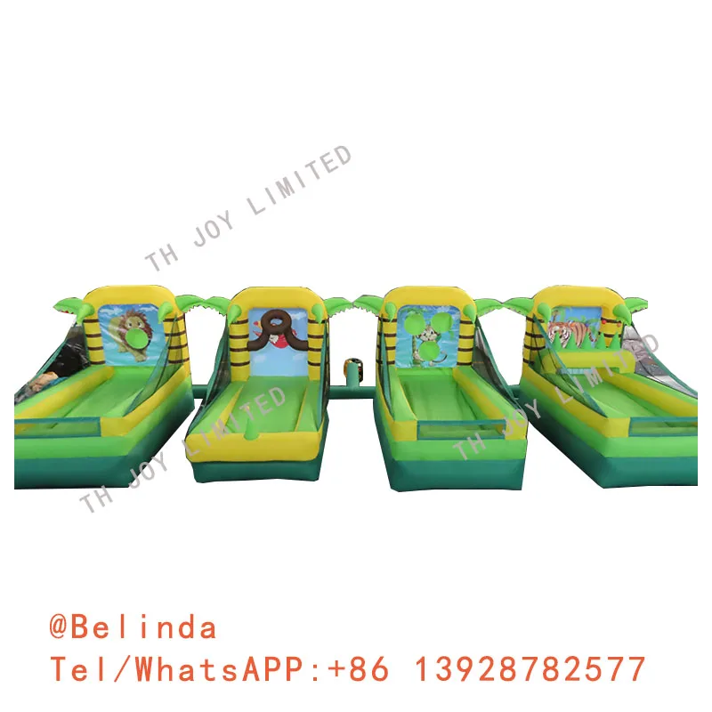 

4 in 1 Games Kids Inflatable Carnival Jungle Games Inflatable Carnival Funy Sports Game On Sale