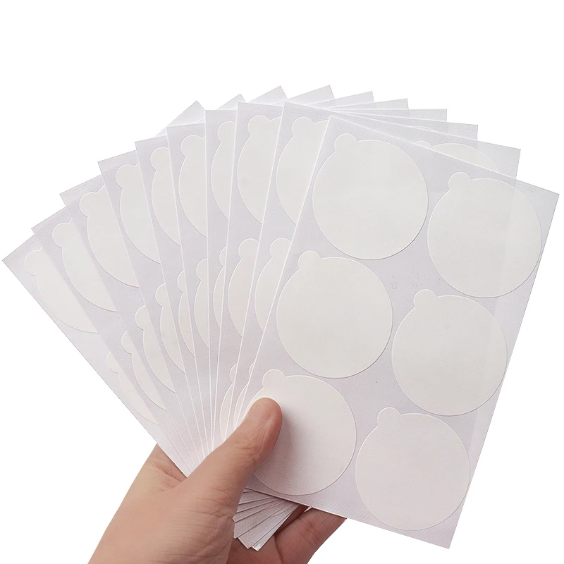 60/100 Pcs Disposable Grafted Lashes Glue Holder Pallet Sticker Eyelash Extension Glue Pad Under Eyelash Jade Stone Makeup Tools