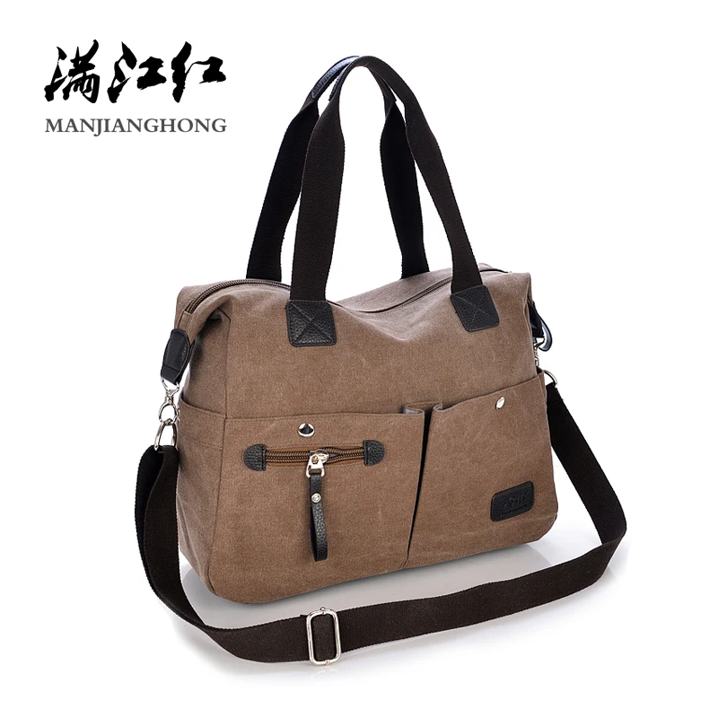 Large Casual Women Canvas Shoulder Bag Vintage Retro Men Messenger Bags Leisure Crossbody Bags For Ladies Handbags Tote Bag 1053