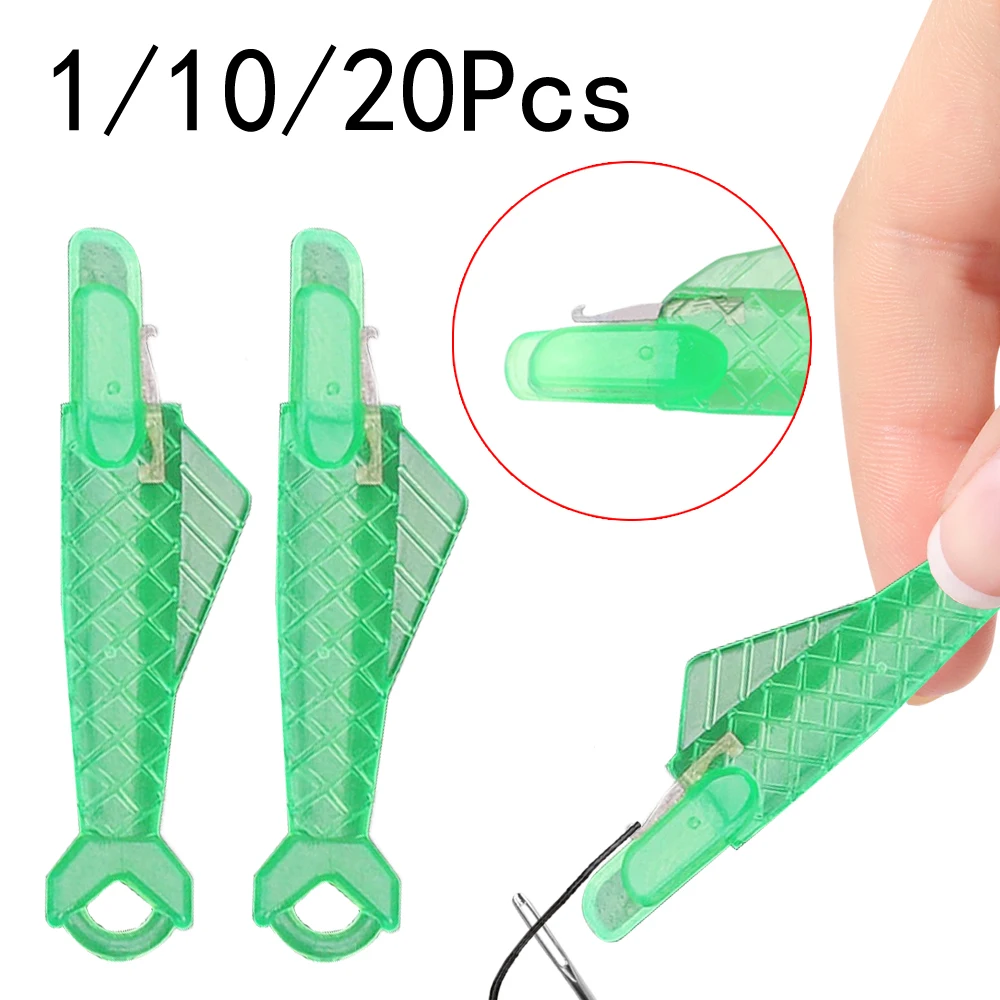 Mini Sewing Machine Needle Threader With Hook Plastic Needle Insertion Tool Elderly Quick Automatic Changer Craft Accessories