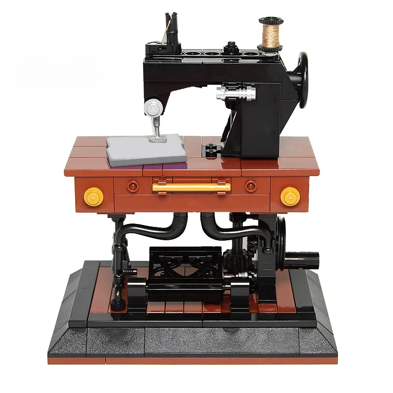 BuildMOC 41609 Sewing Machine Building Blocks Kit Creative Classic Spelling Toy Set Building Blocks for Girl Birthday Gift