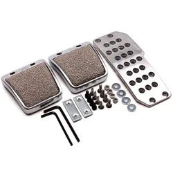 Car Pedal Cover Car Clutch Brake Foot Racing Pedals Treadle Non-Slip Stainless Steel Foot Pedal Kit For Manual Vehicle Automobil