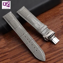 Grey Genuine Leather watchband 16mm 18mm 20mm 22mm 21mm cow leather watch strap gray color bracelet soft wristwatches band belts