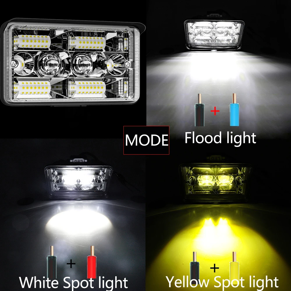 Nlpearl Car 4inch LED Light Bar Yellow White Off Road Spotlight Work Light For Truck Tractor 4X4 Boat 12v 24v Headlight Fog Lamp