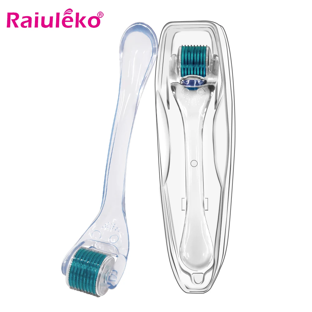 Titanium Derma Roller para o crescimento do cabelo do rosto Anti Hair Loss Ferramenta de cuidados com a pele Dermaroller Crescimento da barba 540 Micro Needle Hot