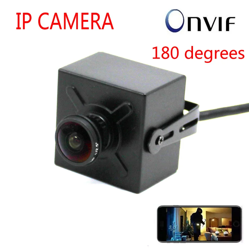 

Mini H265 onvif IP Fish-eye camera Home security anti-theft remote surveillance camera 180 degrees