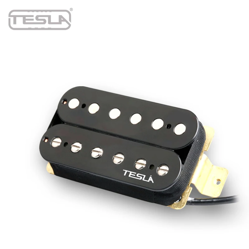 Tesla PLASMA-3 Humbucker Alnico Pickups, Black Color Dual Coil Wax Potted Guitar Pickup, Neck or Bridge Position Pickup