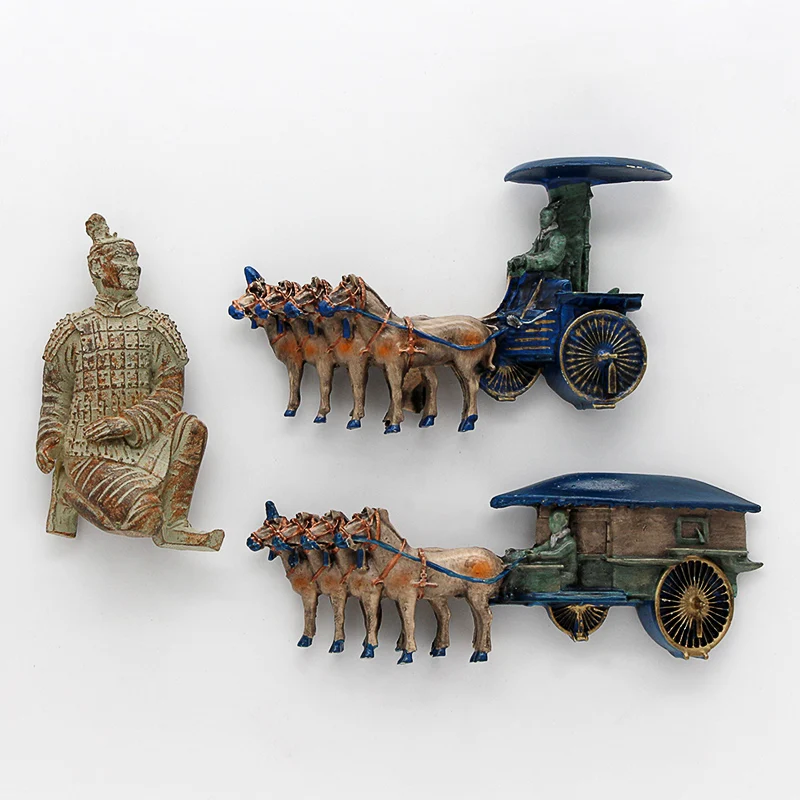 Terracotta warriors Qin Dynasty ancient China Souvenirs 3d fridge magnet Hufu souvenir collection  Xi'an Shaanxi collection gift