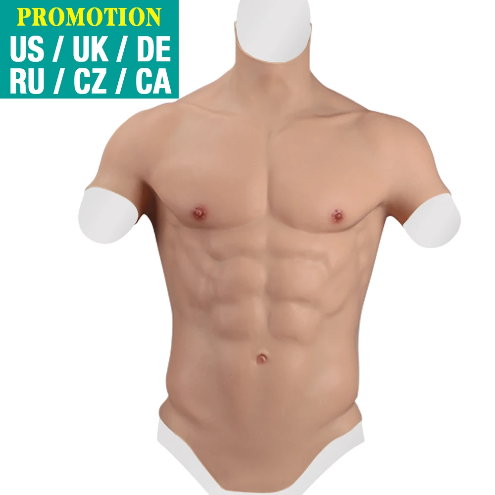 

Dokier Fake Chest Muscle Male Suit Soft Silicone Men Artificial Simulation Muscles Cosplay Realistic Simulation Muscle Man