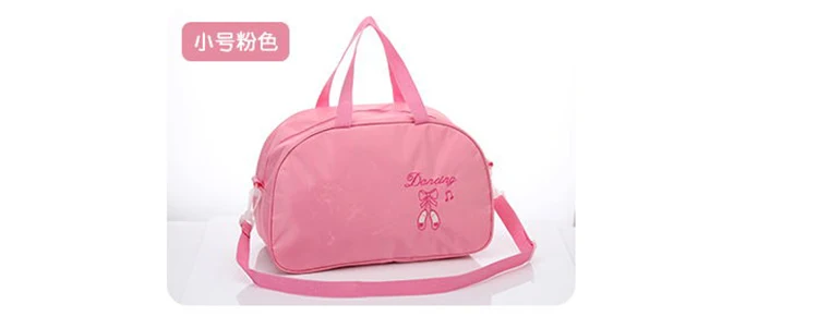 Girl Large Capacity Ballet Dance Handbag Embroidered Canvas Waterproof Shoulder Bag For Kids Lovele Pink Princess Bags