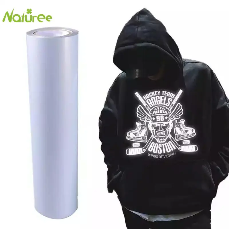 25cm*2m Reflective Silver Heat Transfer Vinyls HTV for T Shirts Iron on Transfer Heat Transfer Decor Films