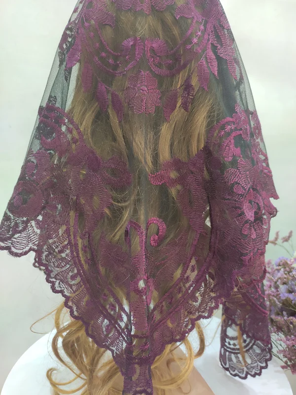 Embroidery Lace Mantilla Veil