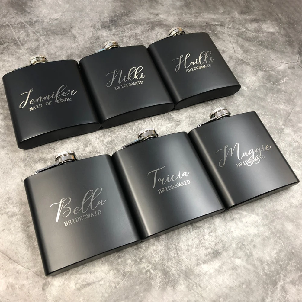 Personalized Hip Flask for Outdoor Liquor, Portable Pocket Flasks, Bridesmaid Proposal, Groomsmen Best Man Wedding Party Gift