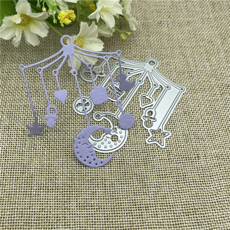 Baby rattle Bed Bell  Metal Cutting die keychain shaker Heart Paper Key Chain Scrapbook Paper Craft Card Punch Art Knife Cutter