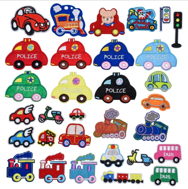 31 pcs/Pack L Mixed Embroidered Patches Iron On Cartoon Motif Applique Fashion Fabric Clothing Hat Bag Shoe Decor Repair