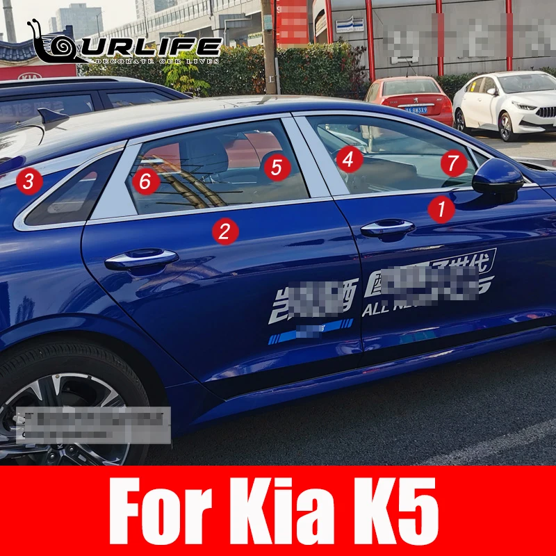 For KIA OPTIMA K5 2020  2021 Chrome 304 Stainless Steel Bottom Window Sill Trim  Cover Molding Line Lining Accent  Accessories