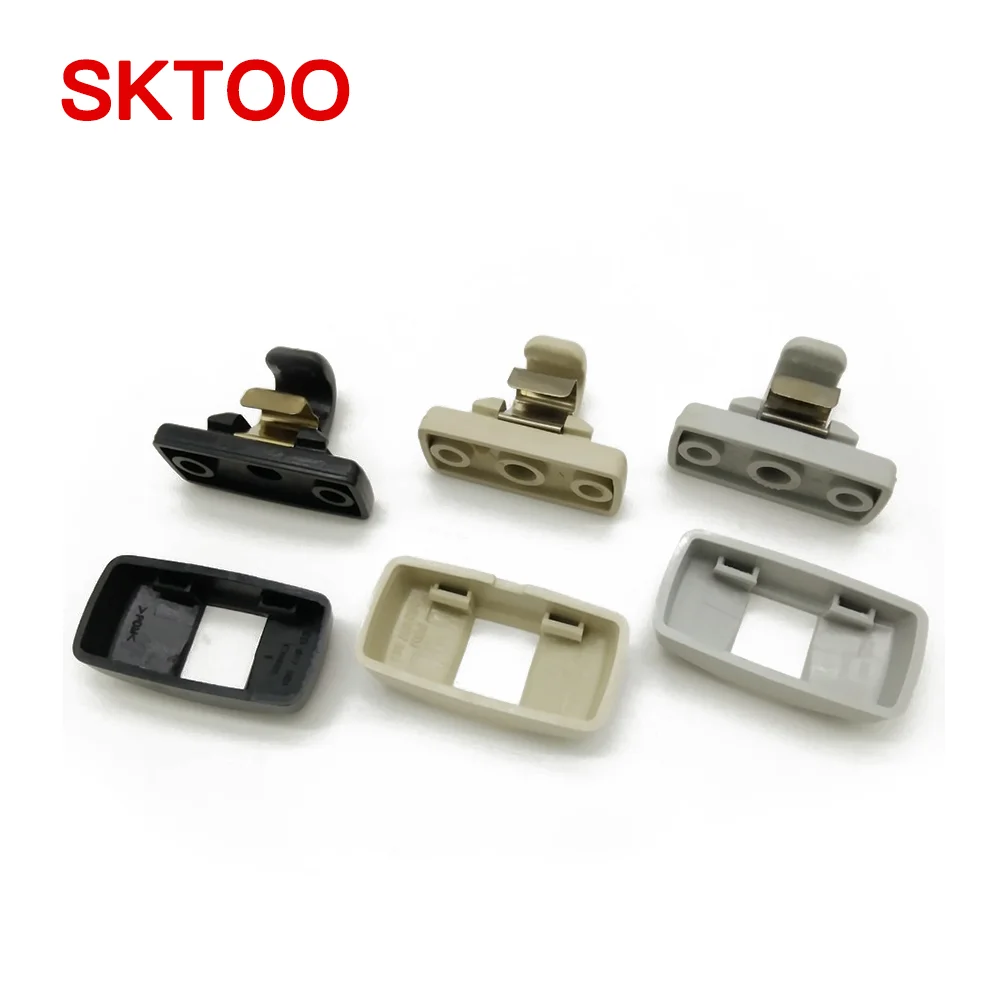 SKTOO 3B0857561B New Sun Visor Hook Clip Bracket Hanger for VW Golf Jetta Passat Polo Seat Beetle