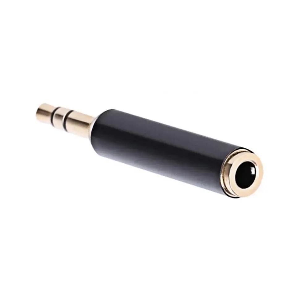 Vergoldeter 3,5-mm-Audio-Adapter-Konverter TRS-Stecker auf Buchse TRRS Stereo 3-poliger auf 4-poliger Adapter Audio-Anschluss für Mikrofon