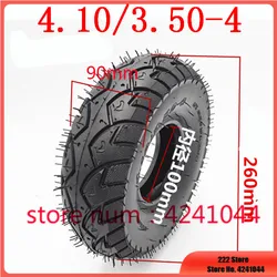 10 Inch 4.10 3.50-4 Tyre 4.10-4 Outer Tires Inner Tube Fit Electric Tricycle Trolley Scooter Warehouse Car