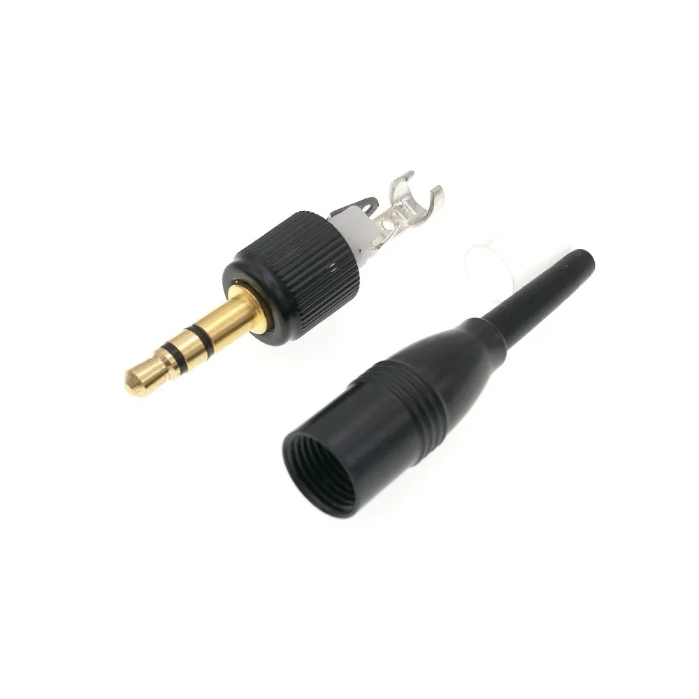 10 sztuk czarny 3.5mm 1/8 \'\'śruba radia blokowanie Audio złącze blokady dla Sennheiser Sony Nady Audio2000S Mic zapasowa przejściówka Adapter