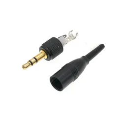 10 sztuk czarny 3.5mm 1/8 ''śruba radia blokowanie Audio złącze blokady dla Sennheiser Sony Nady Audio2000S Mic zapasowa przejściówka Adapter