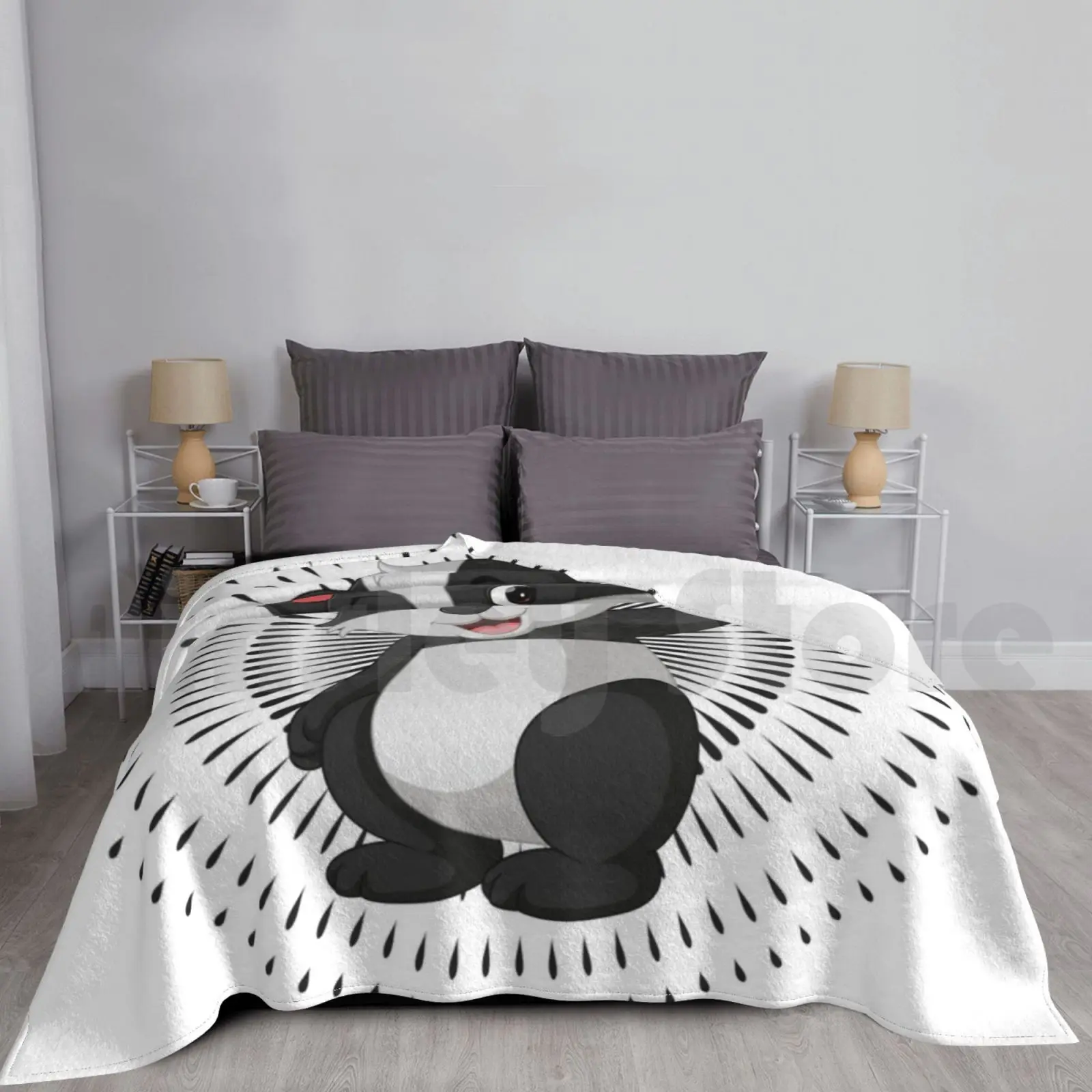 

I Just Freaking Love Badger Ok  Blanket Fashion Custom Badger Lover Badger Lover Badger Lover Badger I Just