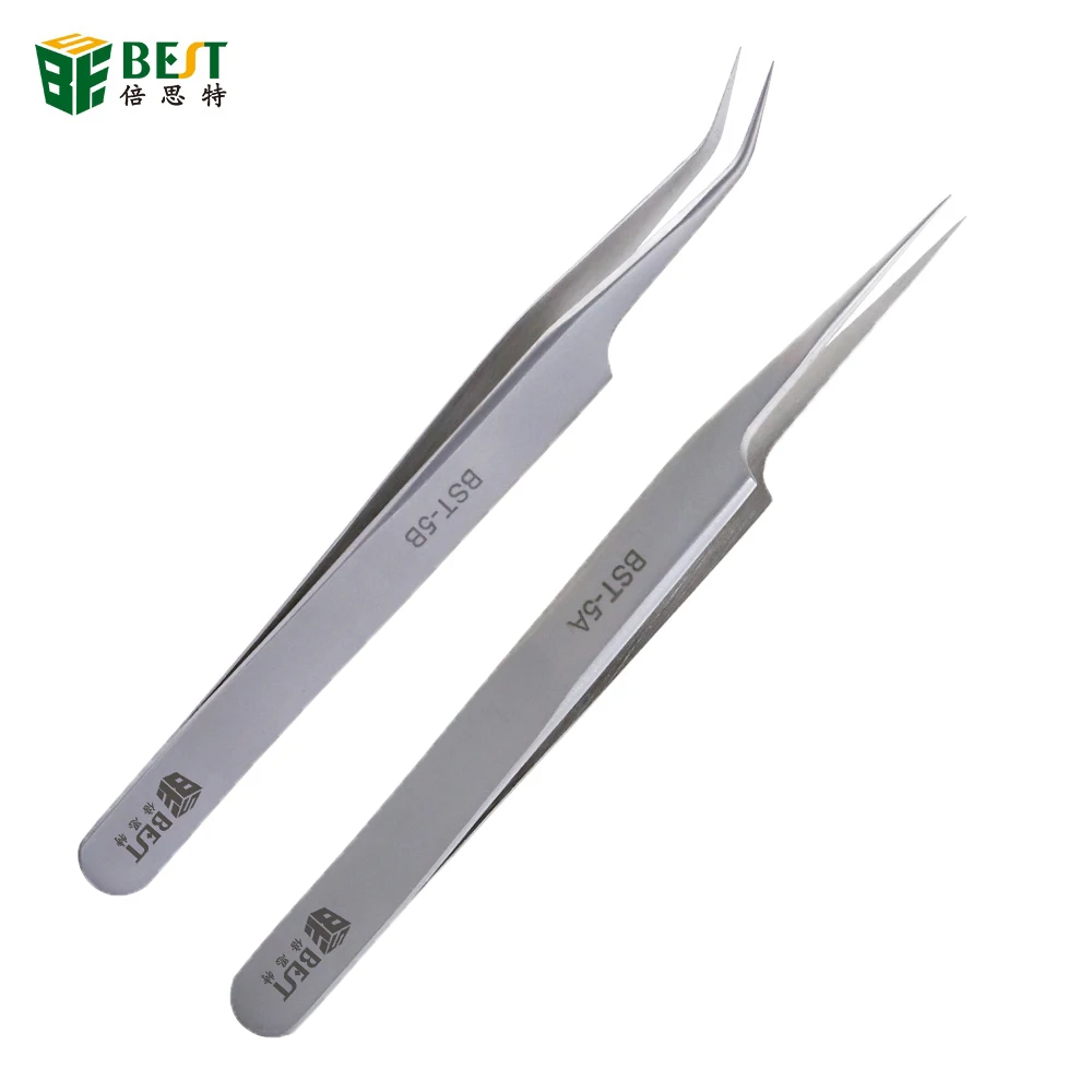 

1Pc Precision Tweezers Anti-Static Stainless Steel Straight Forceps Pliers for Eyelash Extension Gem Decor Picking DIY Hand Tool