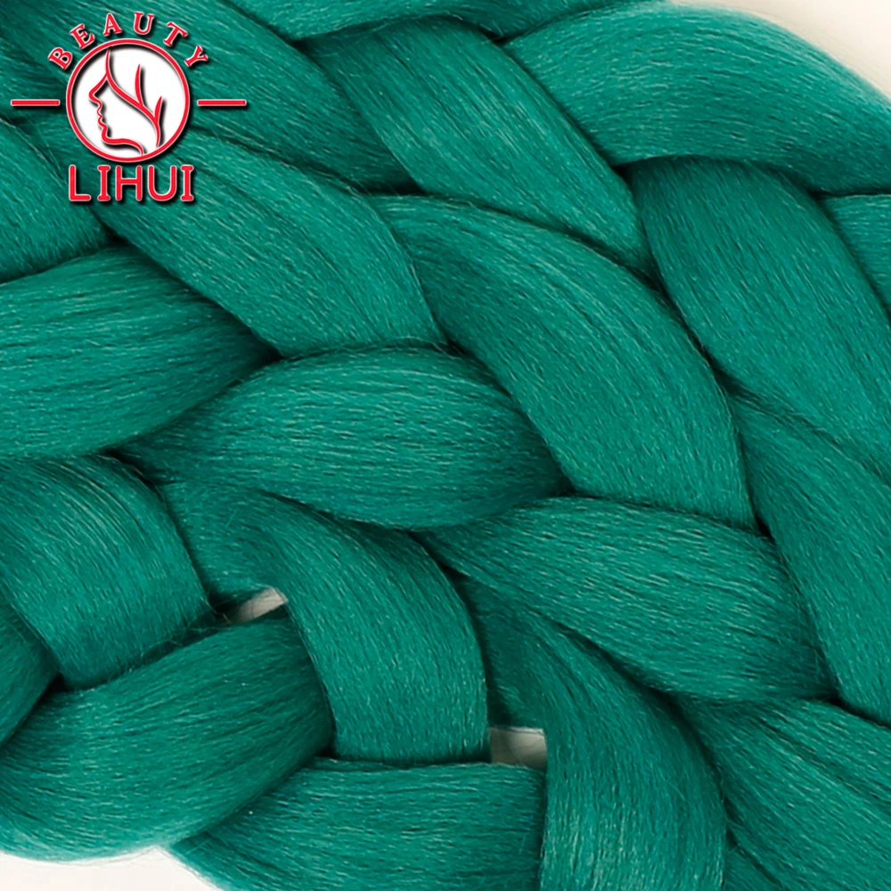 Lihui trecce Jumbo lunghe sintetiche capelli 82 pollici treccia pura estensioni dei capelli Afro capelli finti treccia scatola in fibra ad alta temperatura