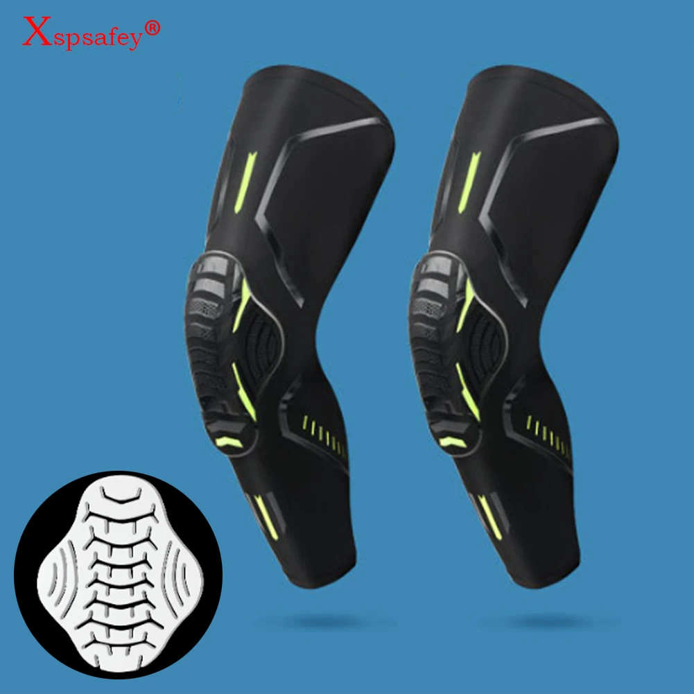 2Piece Sports Knee Pads Football Basketball Knee Brace Leg Sleeve Calf Compression Kneepad Cycling Knee Protection Drop Shipping