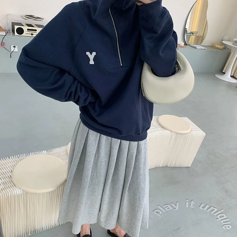 Sweatshirts Women Spring All-match Simple Popular Vintage Prevalent Clothing Students Holiday Newest Chic Daily College Ulzzang