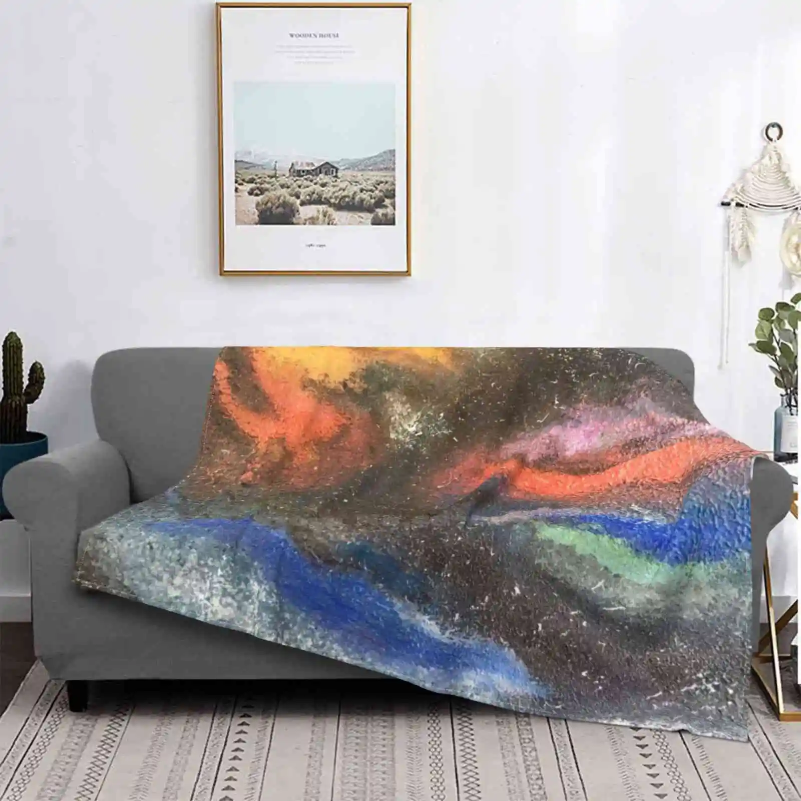 Untitled Four Seasons Comfortable Warm Soft Throw Blanket Space Nebula Stars