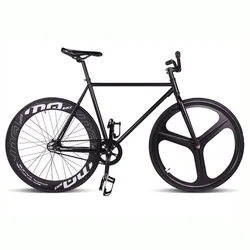 Fixie Bike Fixed Gear Bike 52cm Cycling City Bike Steel Frame Magnesium Alloy Wheel Single Speed Bicycle