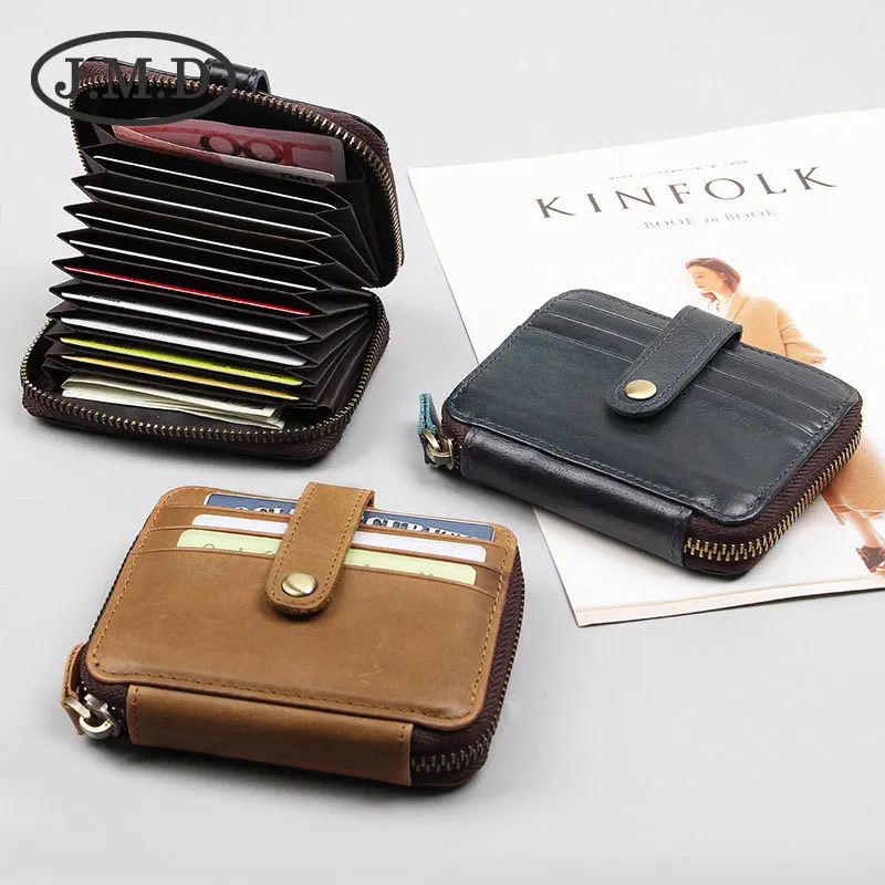 

Leather Storage Bag RFID Credit Card Holder Men's Business Card Holder Ladies Simple Travel Card Bag Wallet