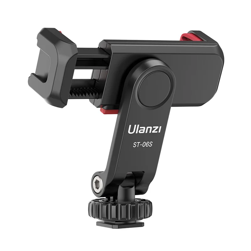 Ulanzi ST-06S Vertikale Telefonhalterung, Stativ mit Kaltschuh für Mikrofon, leichter Telefonclip für iPhone 12, Vlog-Halterung, Smartphone