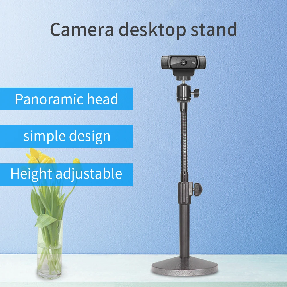 360 ° Linh Hoạt Webcam Để Bàn Chân Đế Chụp Hình Tripod 1/4 "Chủ Đề Web Camera Cổ Ngỗng Đứng Máy Tính Giá Đỡ Máy Ảnh Cho Logitech web Cam