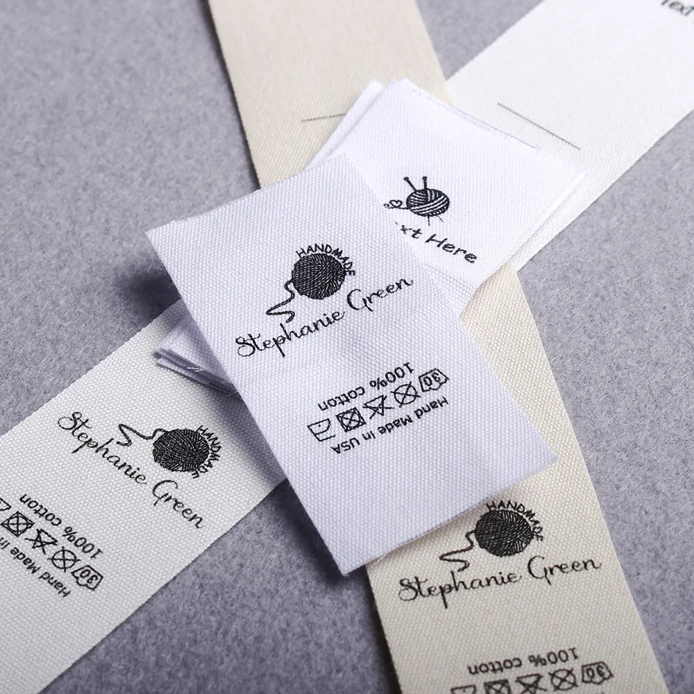 30*60mm Cotton With Logo or Text Sewing accessori Label,tags for knitted things,Custom,Personalizada,handmade label,gift tags