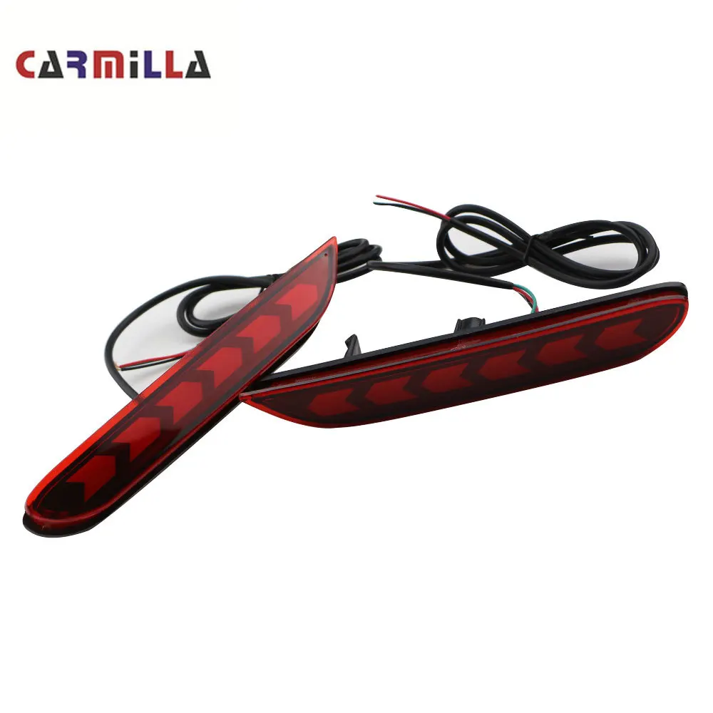 Carmilla 1 Pair Led Rear Bumper Light Back Bumper Lights for Nissan Xtrail X-trail T32 Rogue 2014 - 2016 Tail Brake Light
