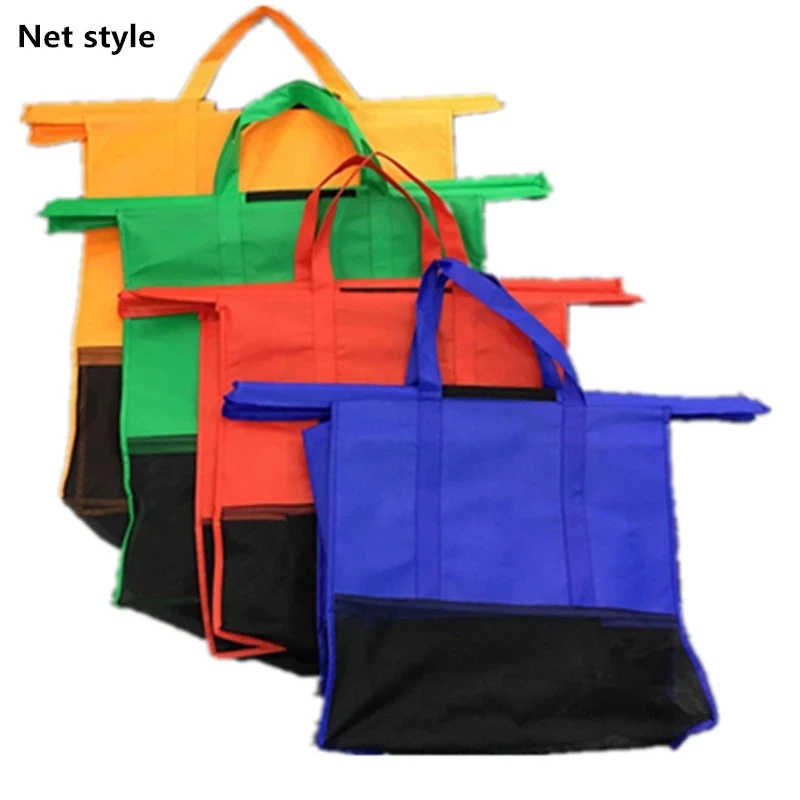 4PCS/Set Shopping Cart Trolley Bags Foldable Reusable Grocery Shopping Bag Eco Supermarket Bag Bolsas Shopper Torebka Bolsa Tela