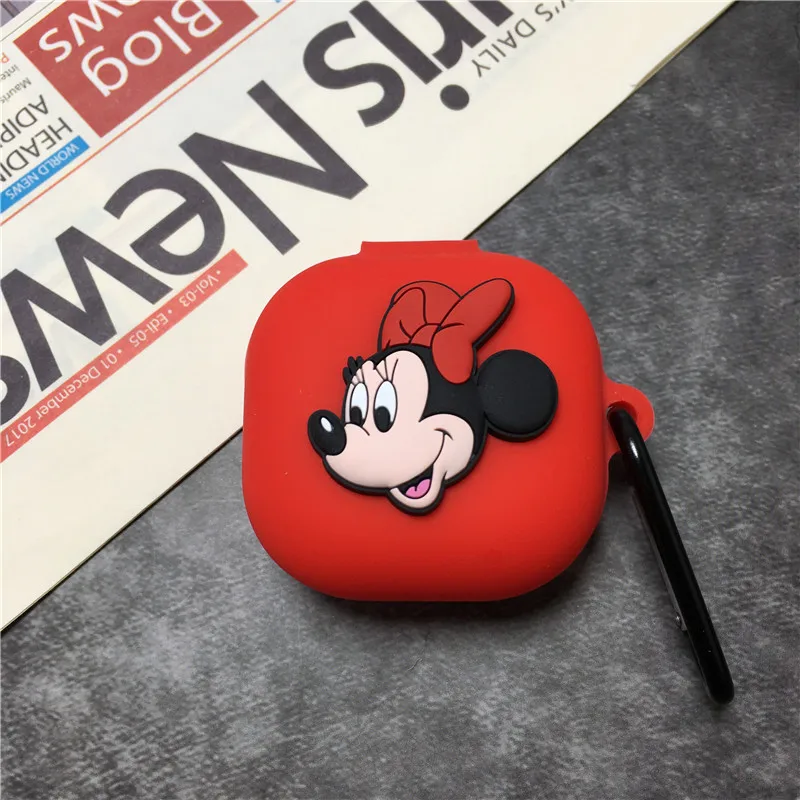 Disney-funda de silicona para auriculares inalámbricos, carcasa con gancho para Samsung Galaxy Buds Live/Pro