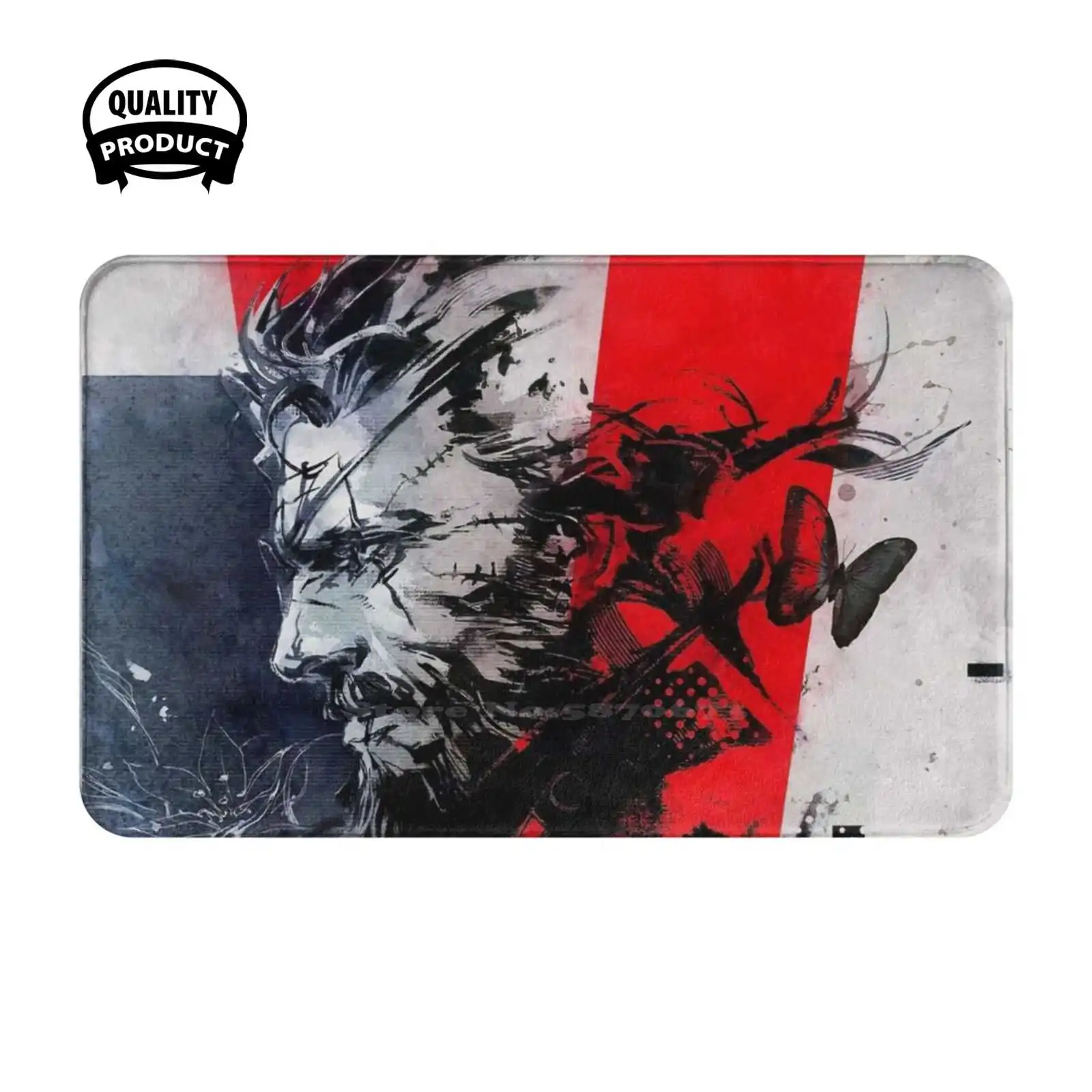 Snake Soft Cushion Home Carpet Door Mat Car Rug Mgs Kojima Snake Grey Fox Cyborg Big Boss Gaming Metal Gear Solid 5 Gamer