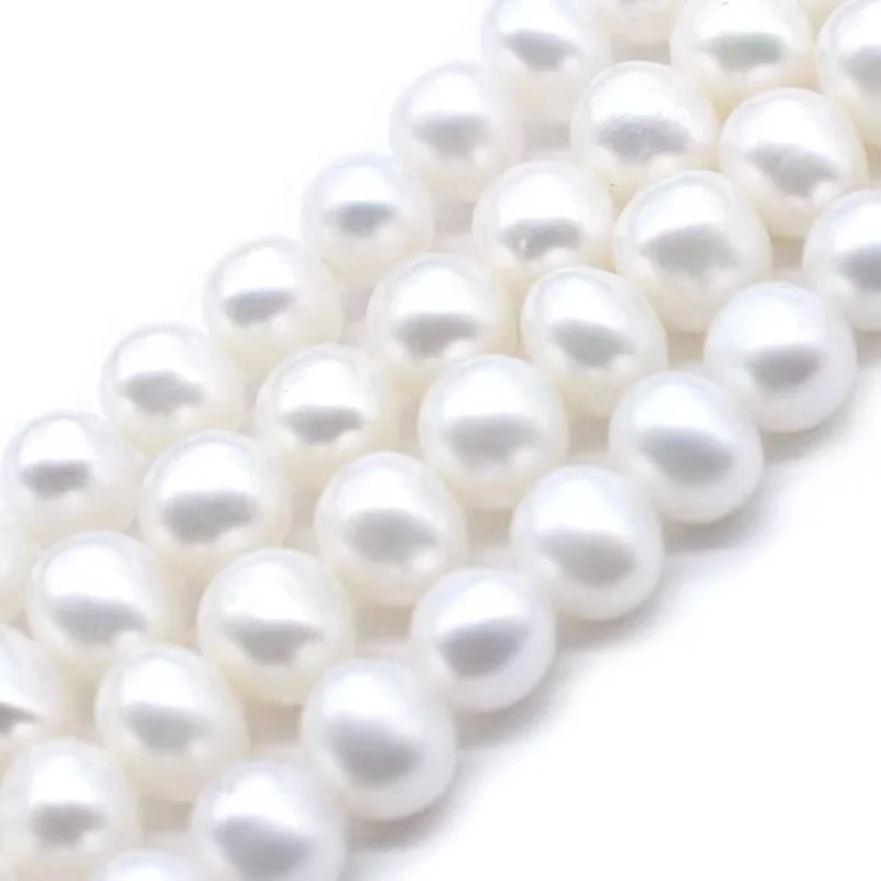 

Natural White Pearls Beads Potato Round Freshwater Pearl Loose Beads 3-10mm For Jewelry Making DIY Necklace Bracelet 15" Strand