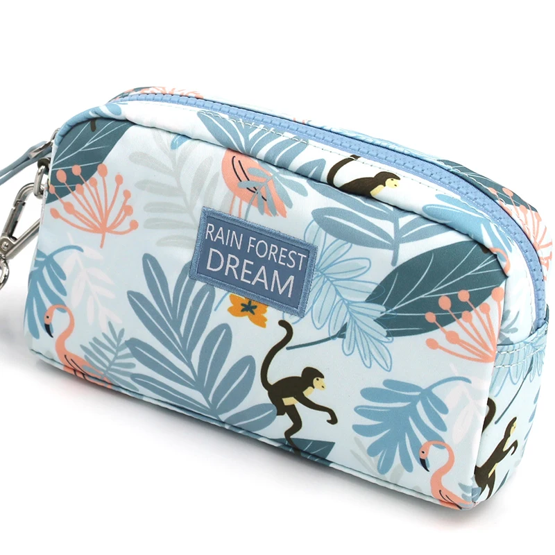 Flower Princess RAIN FOREST DREAM 2024 Summer Autumn New Women\'s Bag Nylon Mini Blue Print Purse Wallet Clutch For Phone Bag