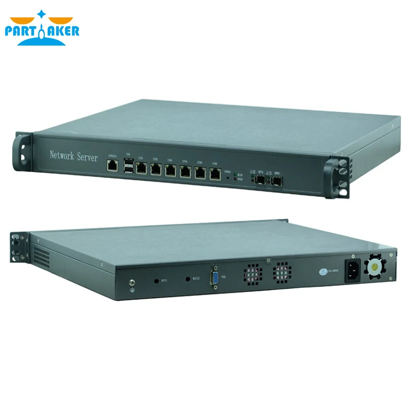 Partaker-servidor de rede f9 1u, aparelho de firewall com intel i3 3220 h67sl 6 * intel 82583v 2 * sfp