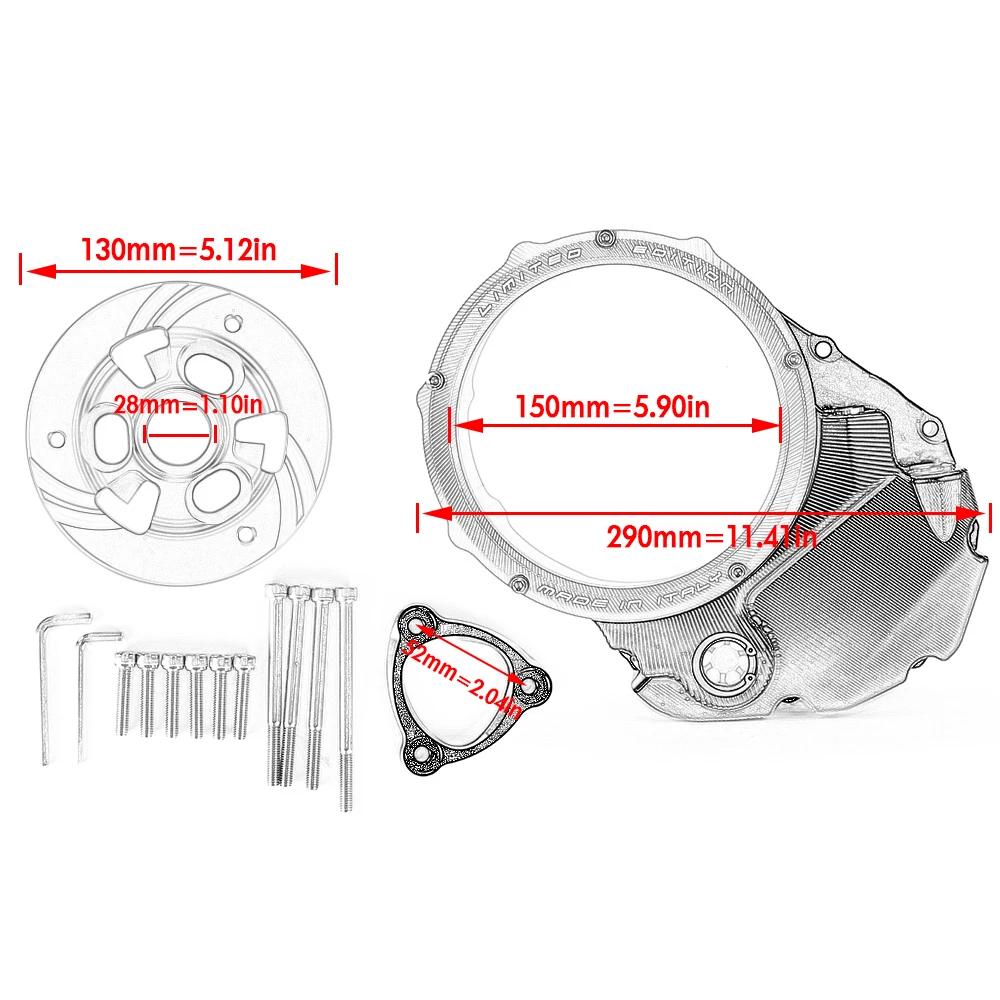 For Ducati X Diavel X-Diavel 1200 XDiavel 1260 Racing Engine Guard Protector Clear Clutch Cover 2016-2020 Motorcycle Accessories