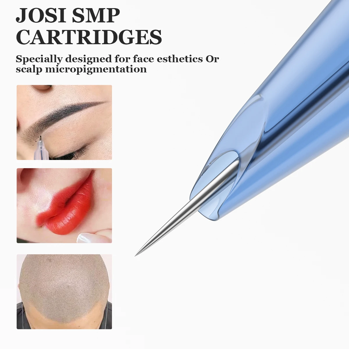 JOSI Tattoo Cartridge Needles SMP&PMU 1RL 3RL Round Liner Eyebrow Eyeline Lips Permanent Makeup Needles 0.18mm/0.20mm/0.25mm