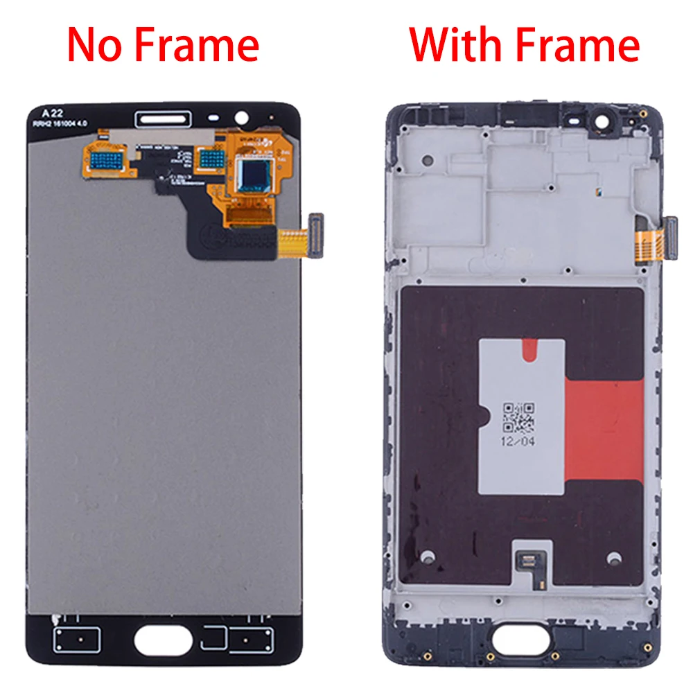 5.5'' AMOLED For Oneplus 3 LCD Display Touch Screen With Frame Assembly For One Plus 3T A3000 A3010 A3003 oled LCD Screen