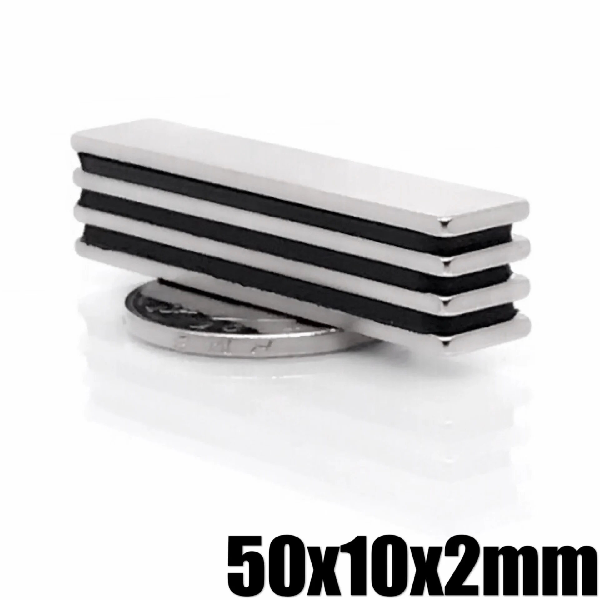 

5~50PCS 50x10x2 Strong Rare Earth Magnet Thickness 2mm Block Rectangular Neodymium Magnets 50x10x2mm Strip Magnetic 50*10*2